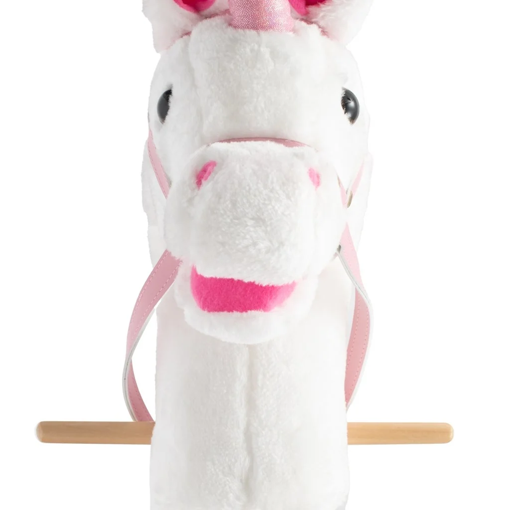 Hobby horse unicorn so zvukom a kolieskami Nia Baby Mix white ,