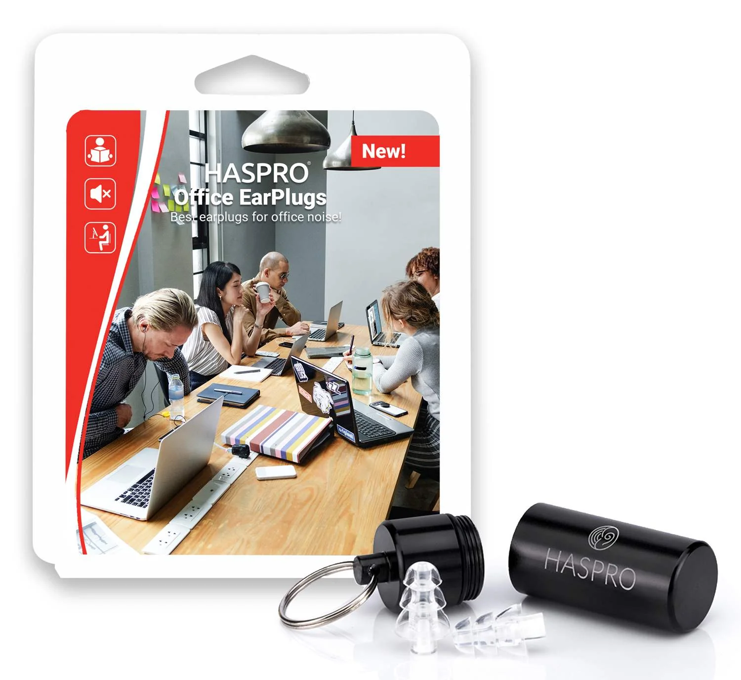 HASPRO Office Study ušné zátky proti hluku na štúdium, 1 pár