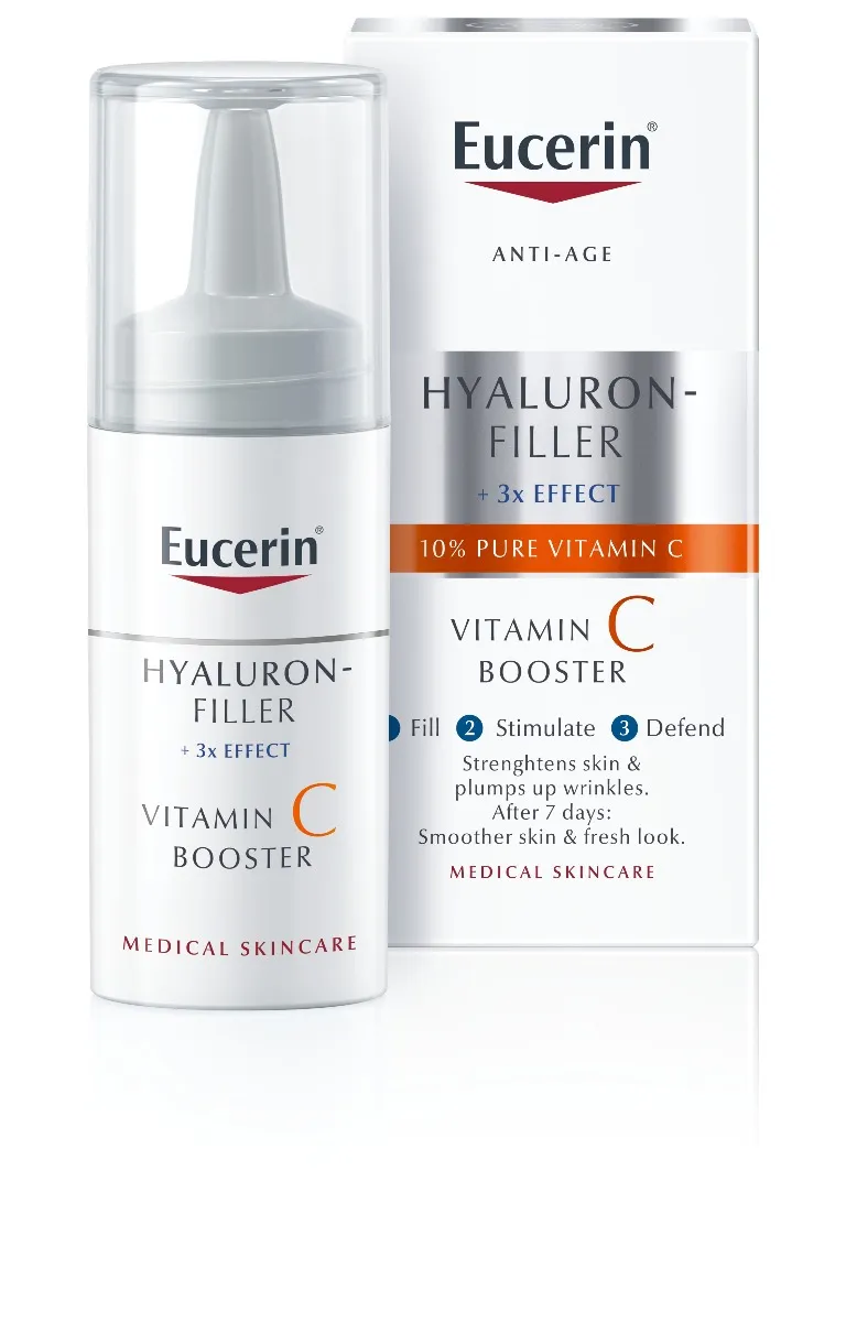 Eucerin HYALURON-FILLER Vitamin C booster 1×7,5 ml,  po 7 dňoch viditeľný výsledok