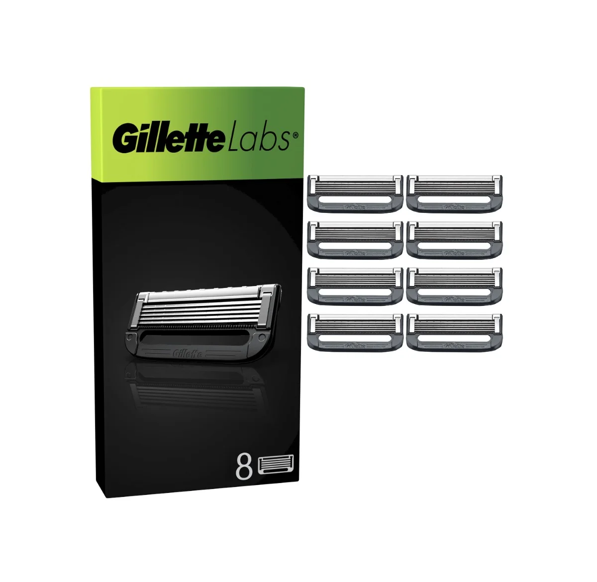 Gillette Labs náhradné holiace hlavice 8 ks 8 ks