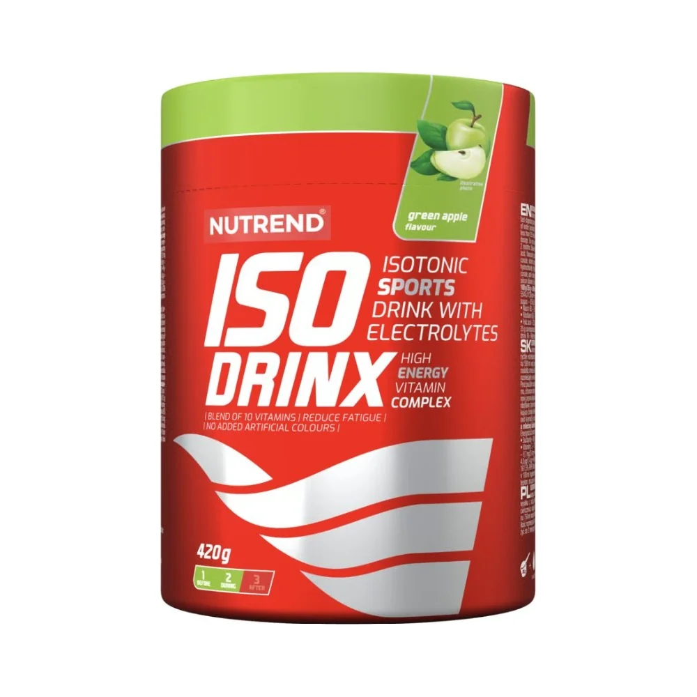 Nutrend Isodrinx iónový nápoj v prášku 420 g príchuť zelené jablko