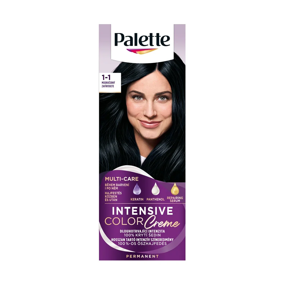 Palette Intensive Color Creme 1-1 Modročierny 1×1 ks, farba na vlasy