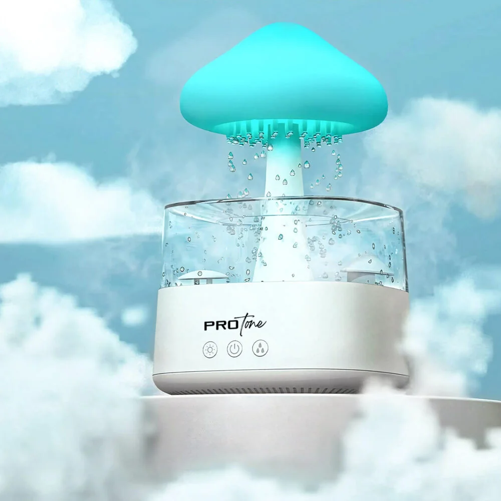 MG Rain Mushroom zvlhčovač vzduchu 450ml RGB, biely