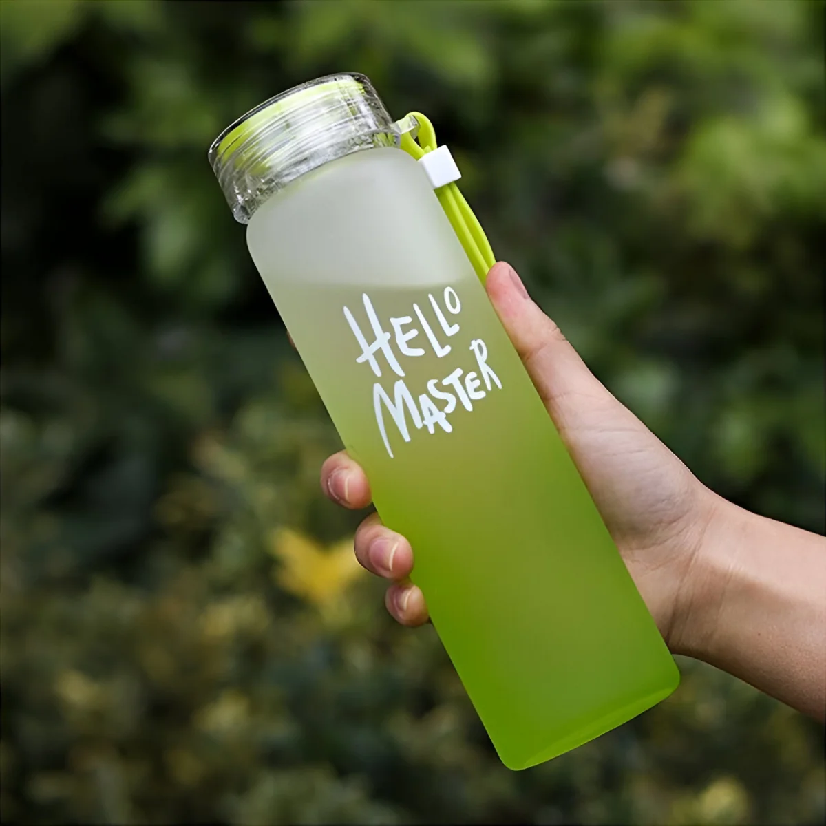 Livefy sklenená fľaša Glassy 400ml, zelená