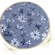 Sedák DITA 79/410 guľatý hladký priemer 40cm modrá kocka s kvetom