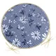 Sedák DITA 79/410 guľatý hladký priemer 40cm modrá kocka s kvetom
