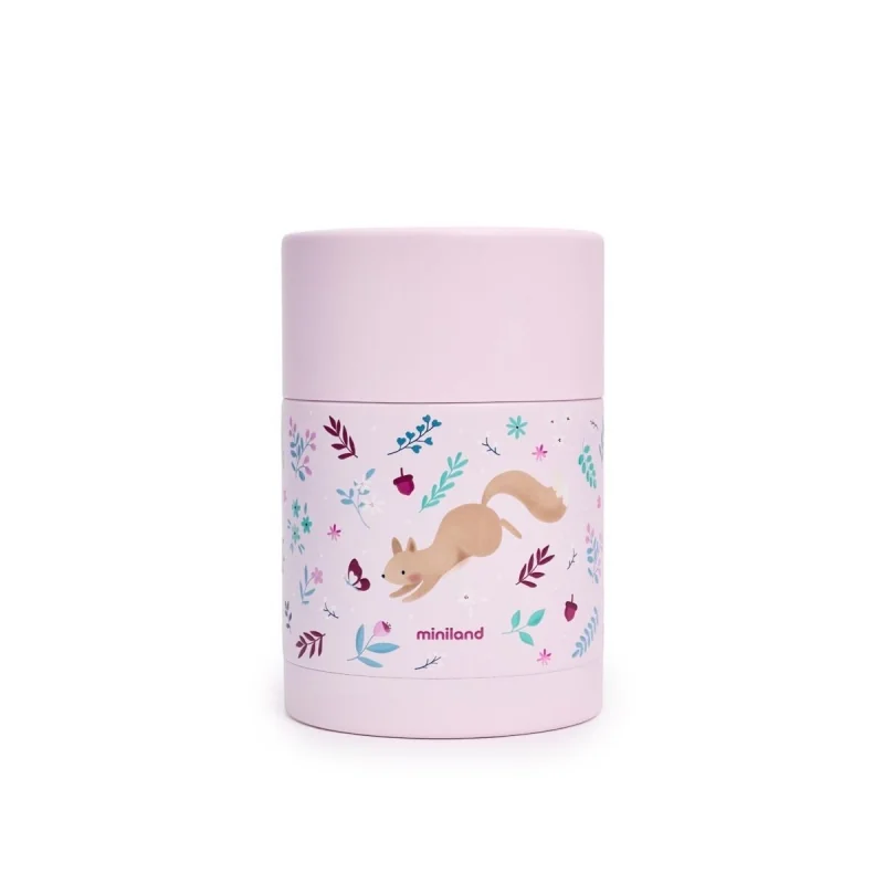 Miniland Termoska na jedlo Dreamland 600 ml – Veveričky