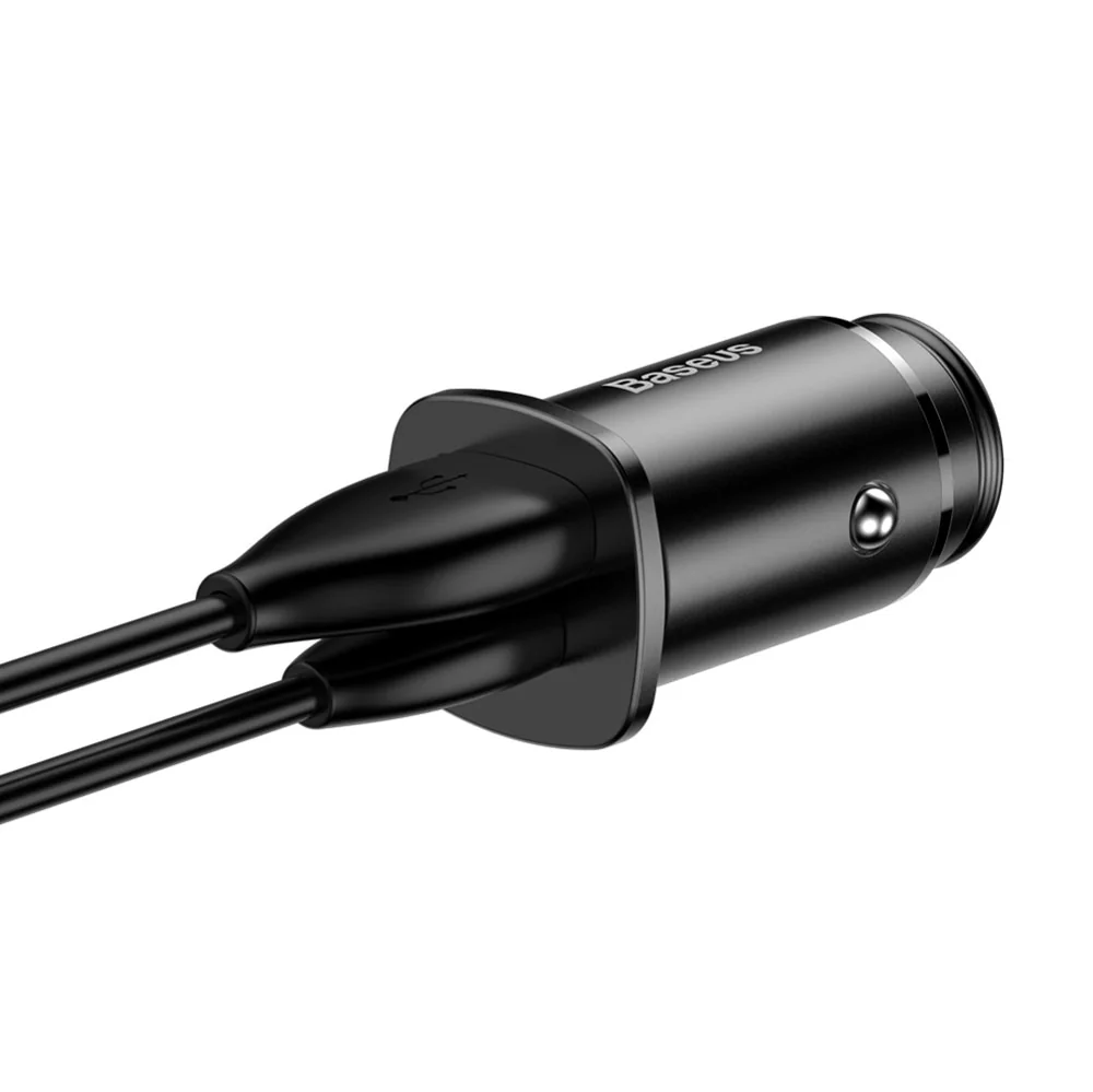 Baseus Square PPS autonabíjačka USB / USB-C QC PD 30W, čierna