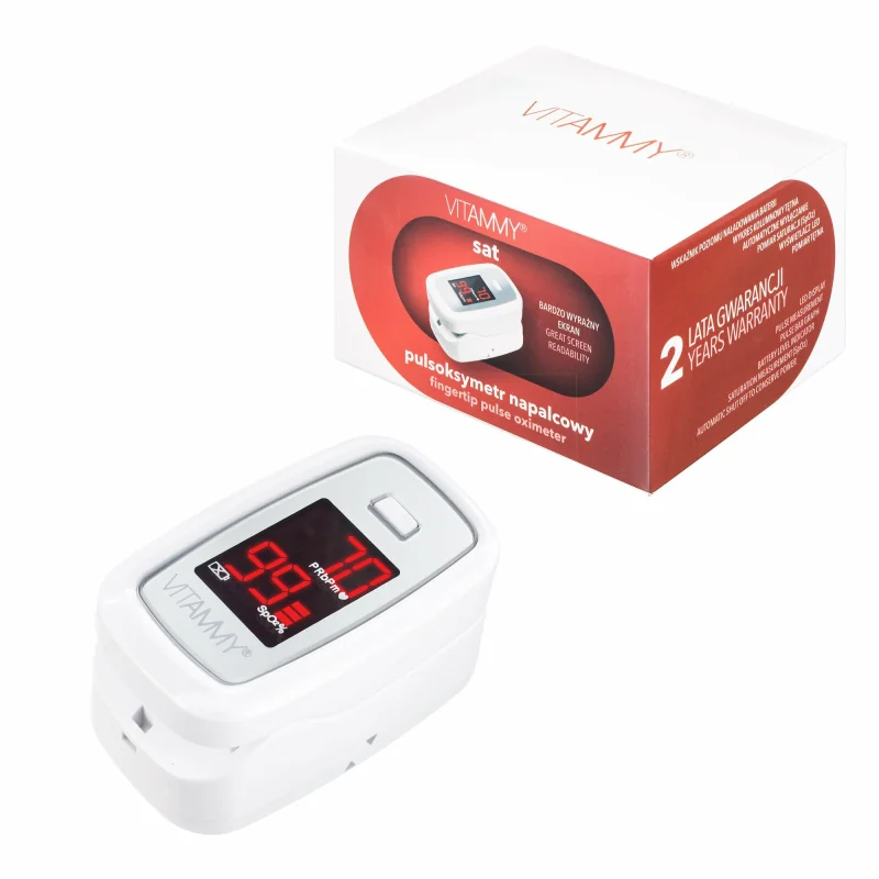 VITAMMY Sat pulzný oxymeter na prst s OLED displejom