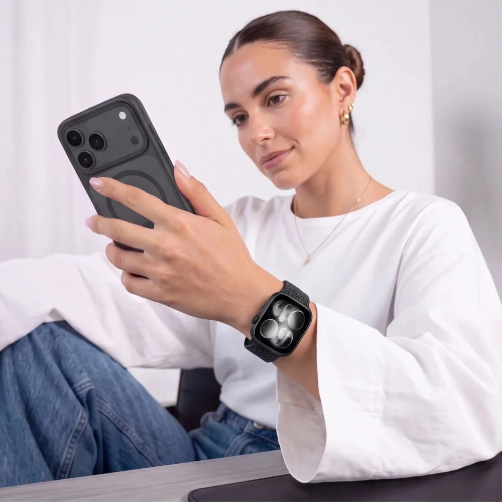 Tech-Protect Nylon Mag remienok na Apple Watch 40/41/42mm, black