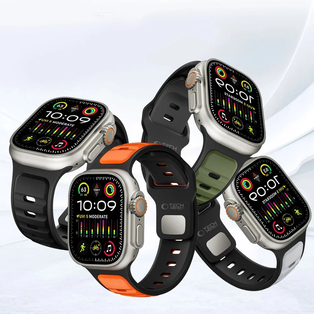 Tech-Protect Iconband Line remienok na Apple Watch 44/45/46/49mm, black/navy k/navy