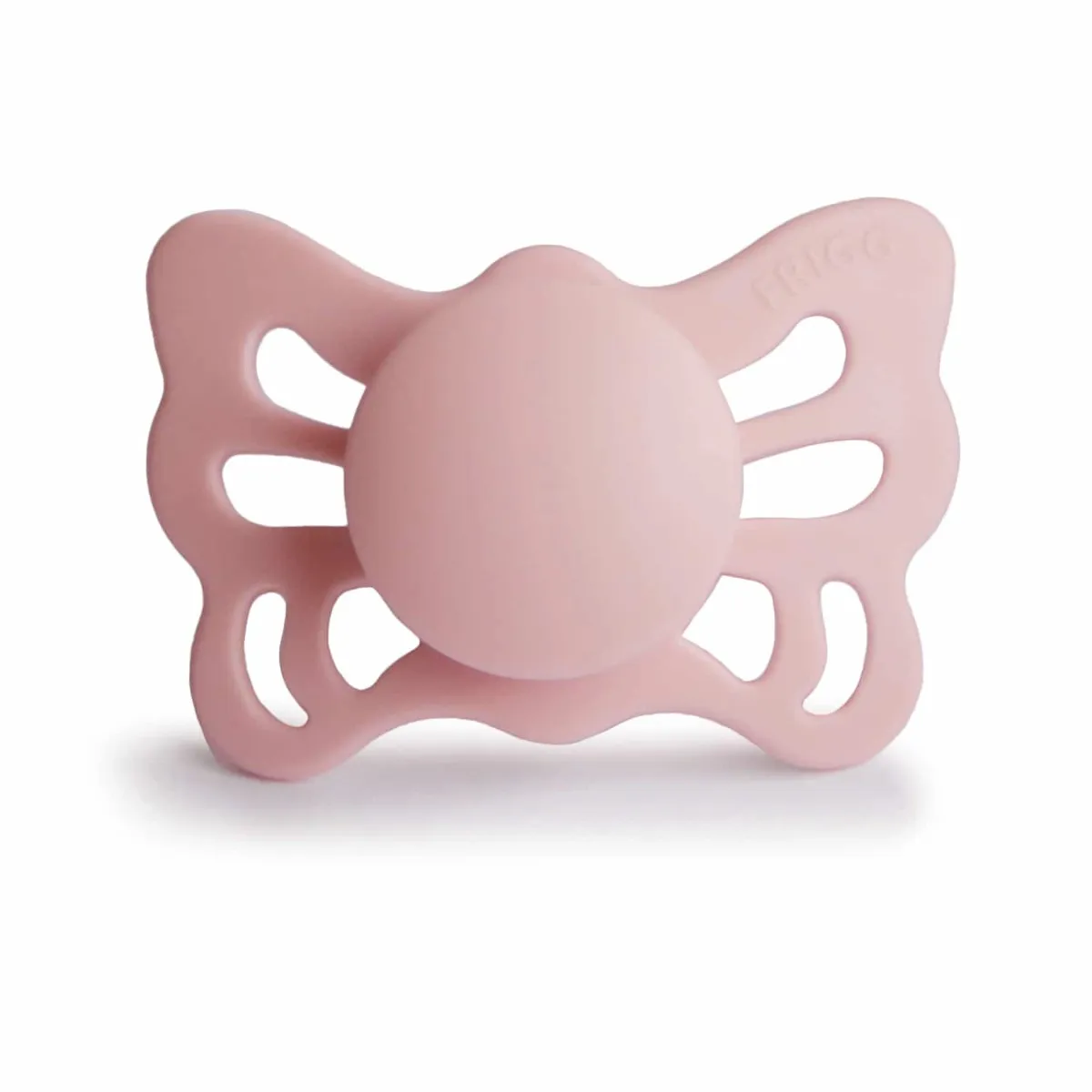 FRIGG Butterfly anatomický silikónový cumlík Baby Pink, 0-6m 1×1 ks, silikónový cumlík