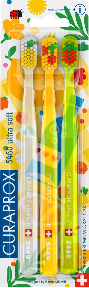 CURAPROX CS 5460 ultra soft, Pikniková edícia, 3 ks v balení 1×3 ks, zubná kefka