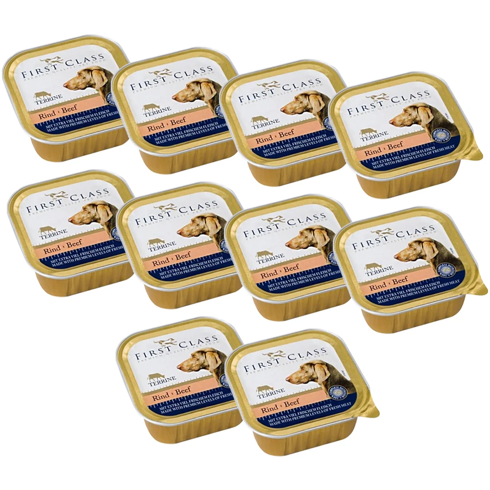 FIRST CLASS Hovädzia paštéta pre psov 10 x 300 g