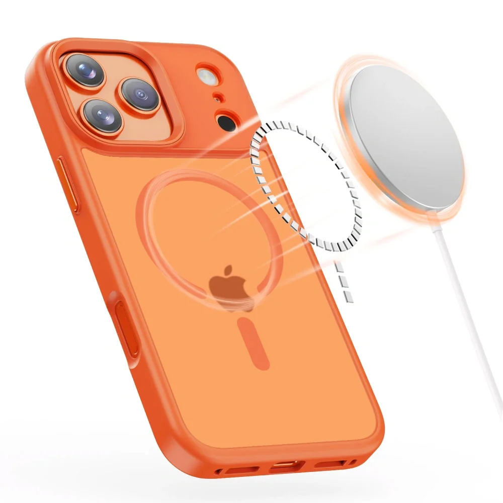 Tech-Protect Magmat MagSafe kryt na iPhone 17 Pro Max, oranžový