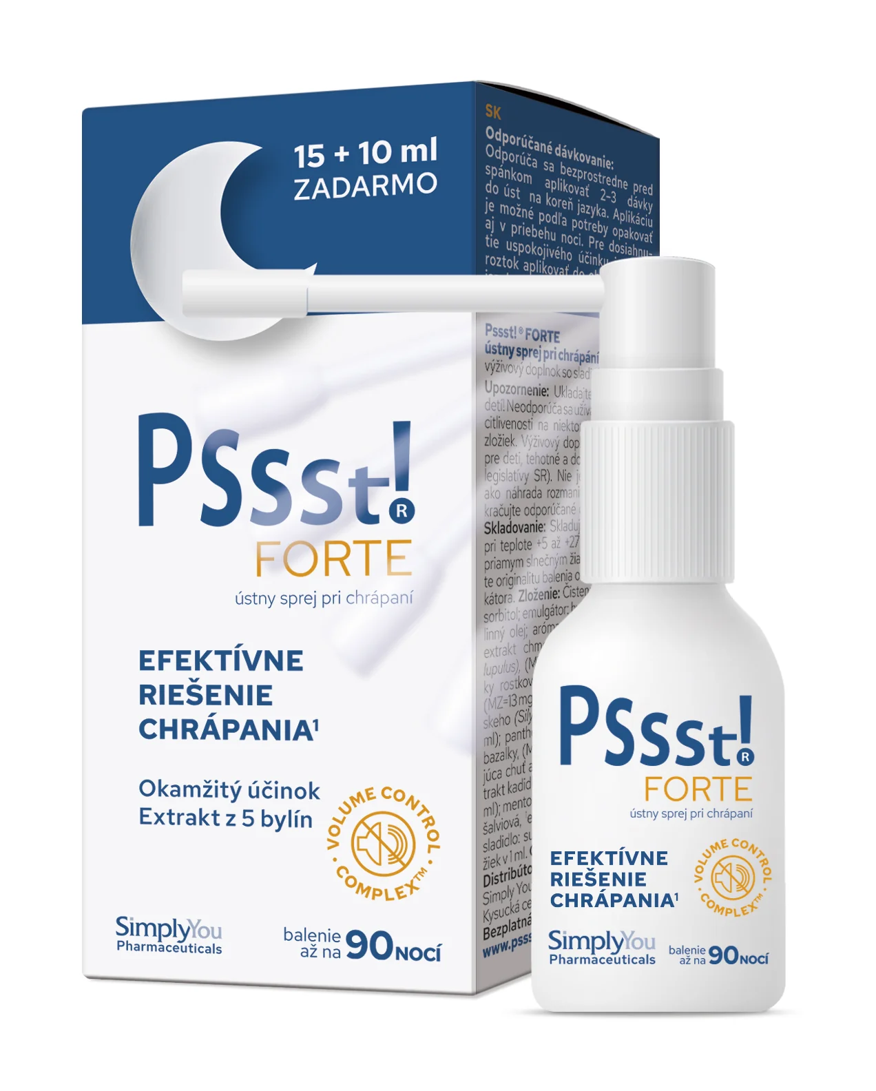 Pssst! FORTE ústny sprej pri chrápaní 25 ml