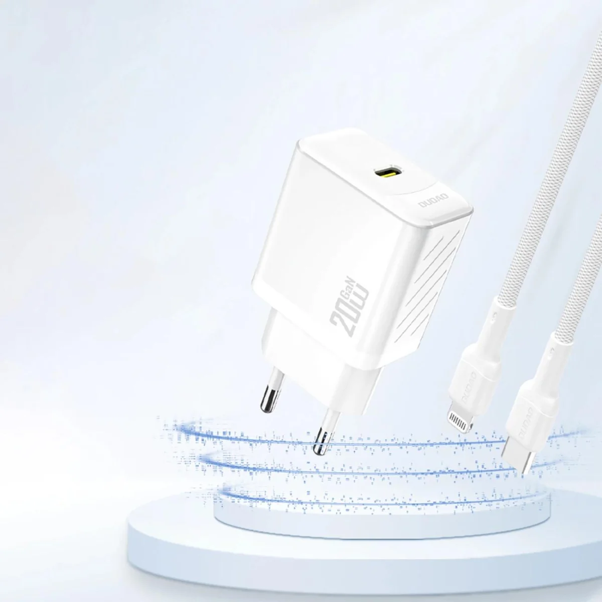 Dudao A26 GaN sieťová nabíjačka USB-C 20W, biela