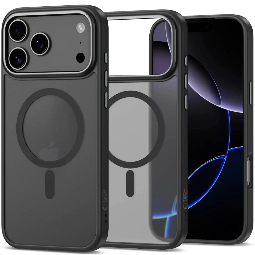 Tech-Protect CamEdge MagSafe kryt na iPhone 17 Pro Max, čierny