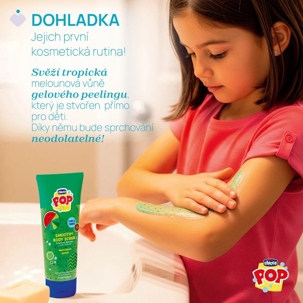 CHICCO Telový peeling Watermelon Smoothy POP pre deti a teenagerov 150 ml