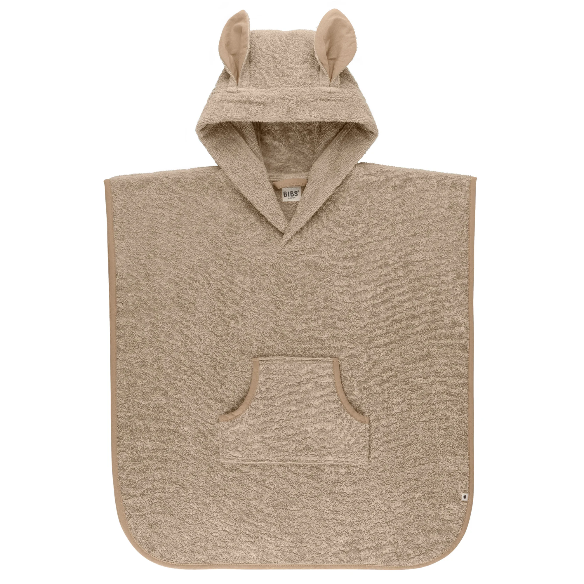 BIBS Kangaroo froté pončo z bavlny Vanilla