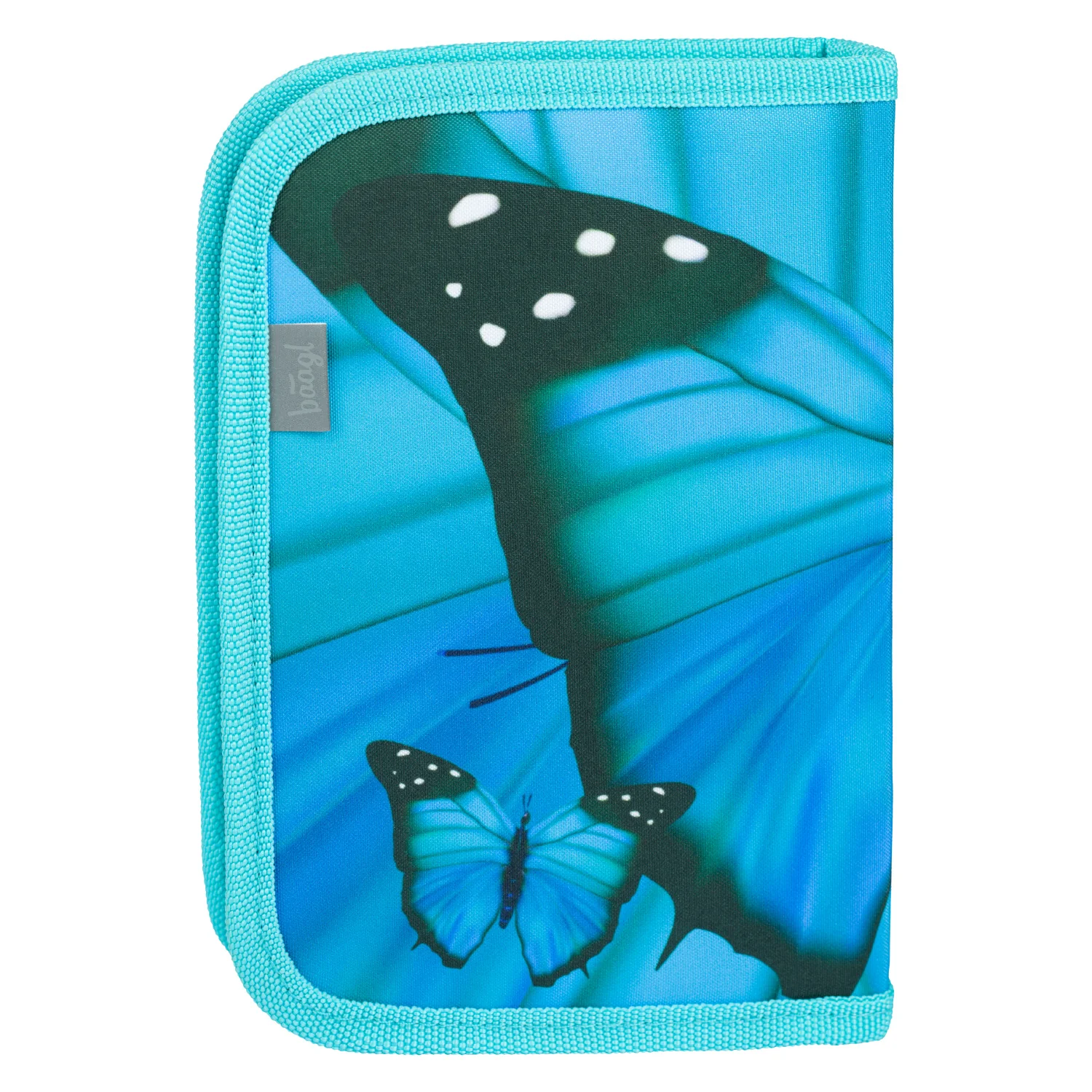 Baagl školský peračník jednoposchodový Butterfly bez náplne motýľ, ružový
