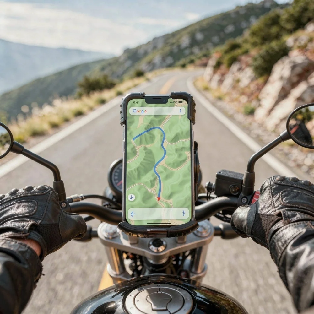 Tech-Protect V7 držiak na mobil na bicykel / motocykel, čierny