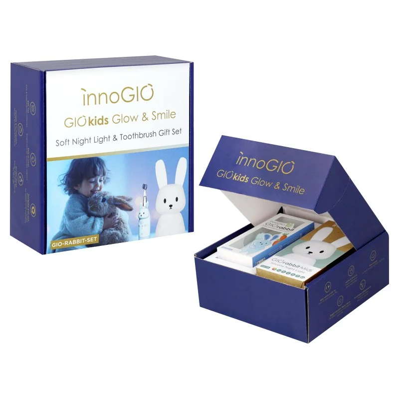 innoGIO RABBIT set Blue (lampička + sonická zubná kefka)