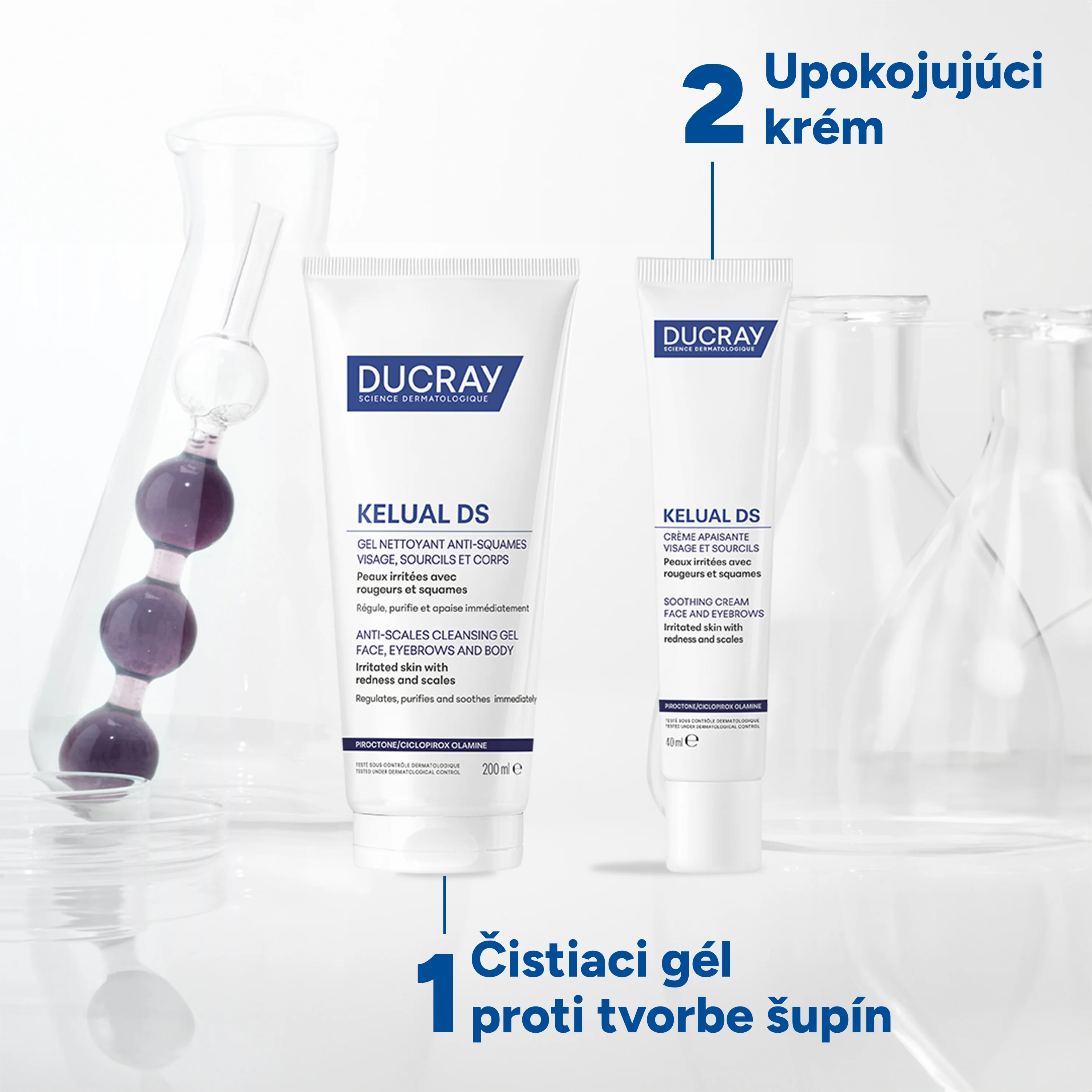 Ducray Kelual DS Čistiaci gél 1×200 ml, čistiaci gél