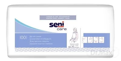 Seni Care Podbradník s vreckom 1×100 ks, jednorazový podbradník