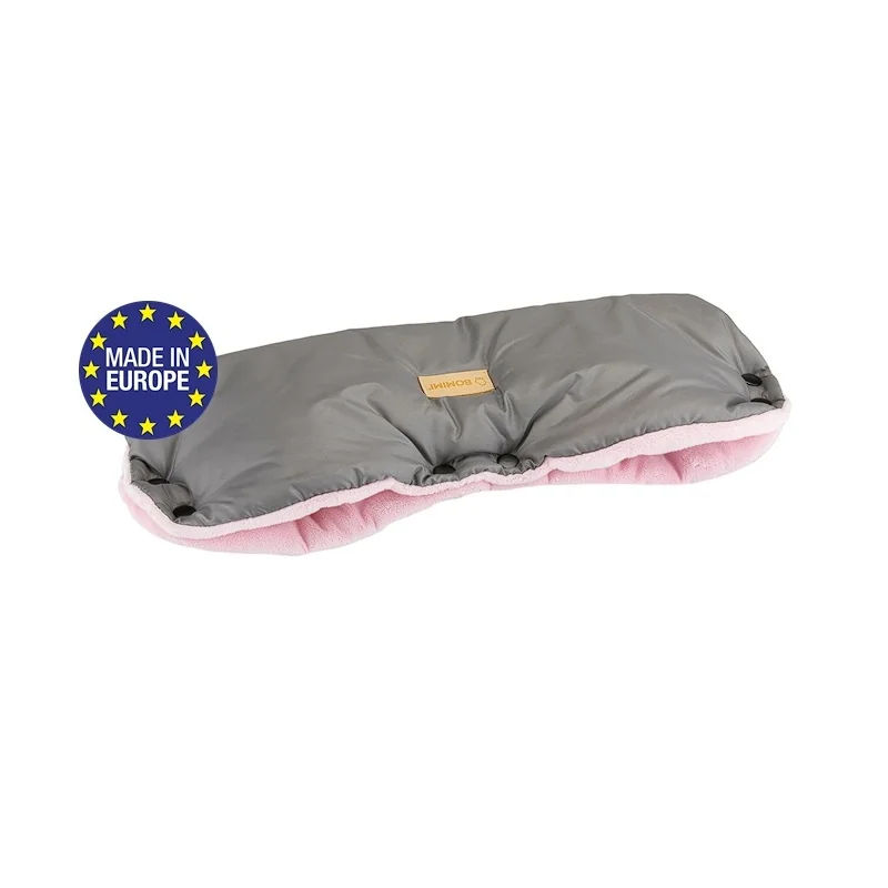 Bomimi FLAPI PREMIUM rukávnik na kočík grey-pink
