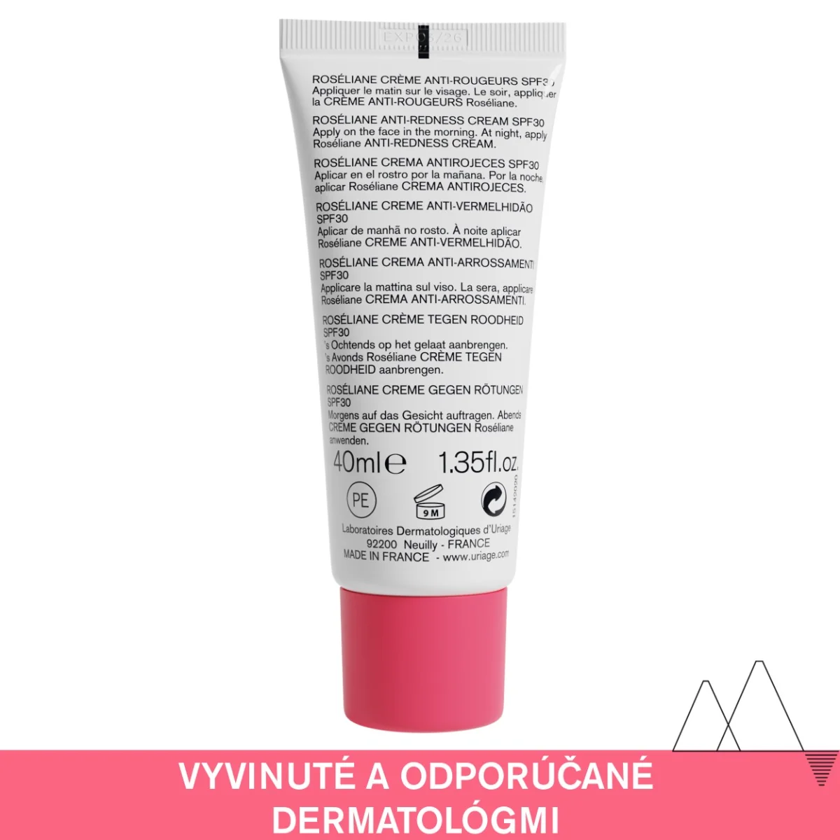 URIAGE ROSÉLIANE Anti-Redness Cream SPF30, 40ml 1×40 ml, tónovací krém pre pokožku so začervenaním
