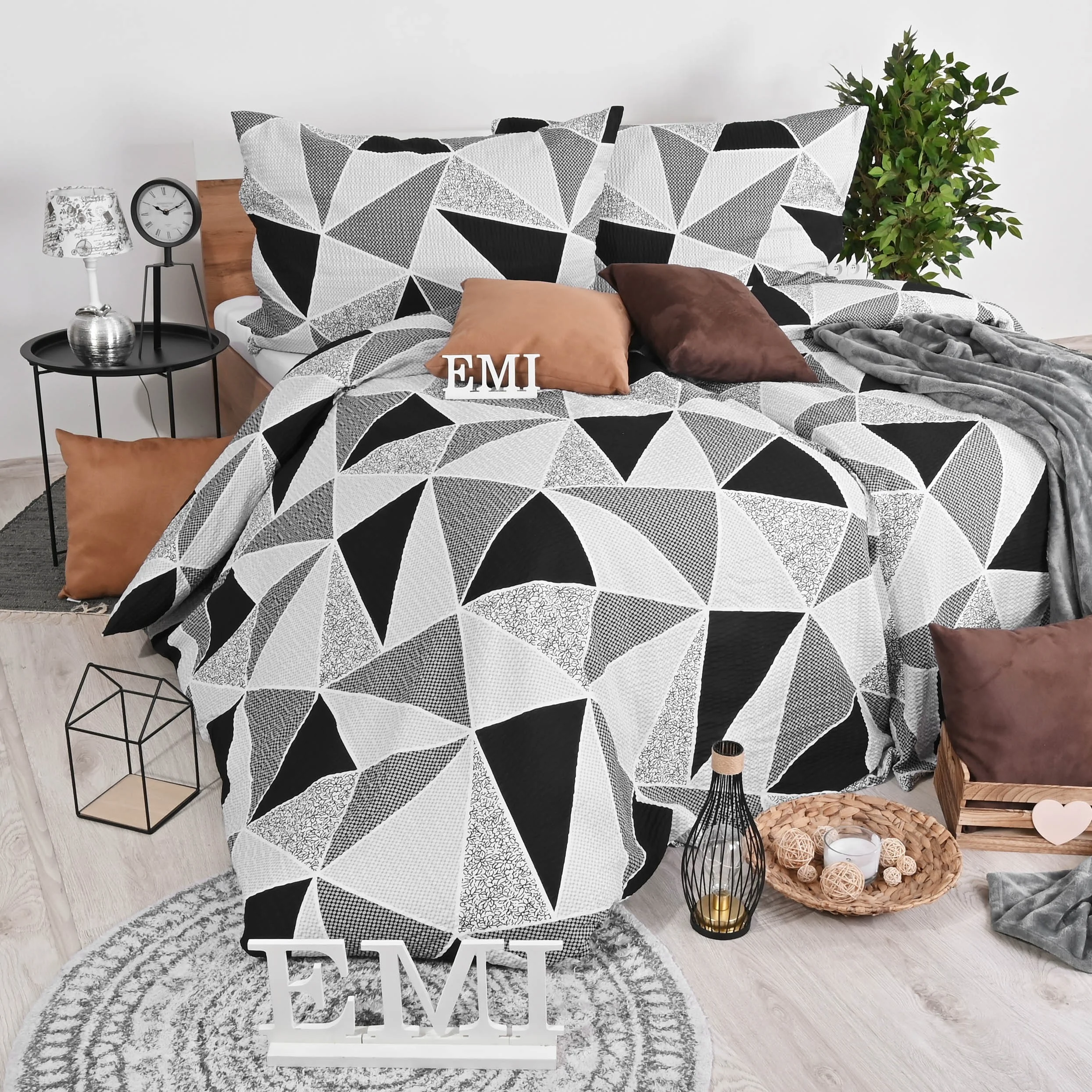 Obliečky krepové Vega EMI Štandardný set jednolôžko obsahuje 1x 140x200 + 1x 70x90