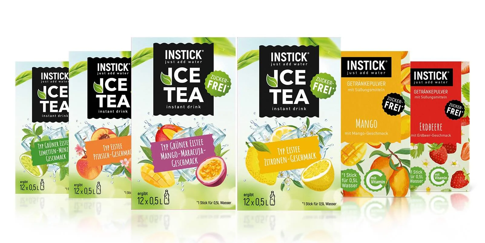Mini ochutnávkový balík – Ice Tea a ovocné príchute 72 stickov na prípravu 36-72 lit nápoja bez cukru s vitamínom C