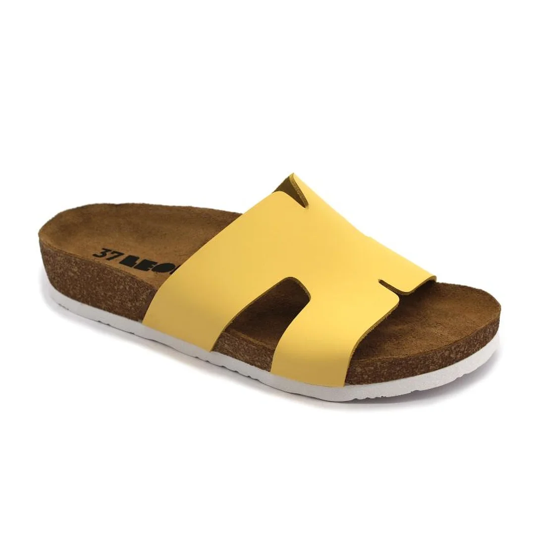 4054 Dámska zdravotná korková obuv s prackou 36 - 23,5cm, žltá, 2,0 cm