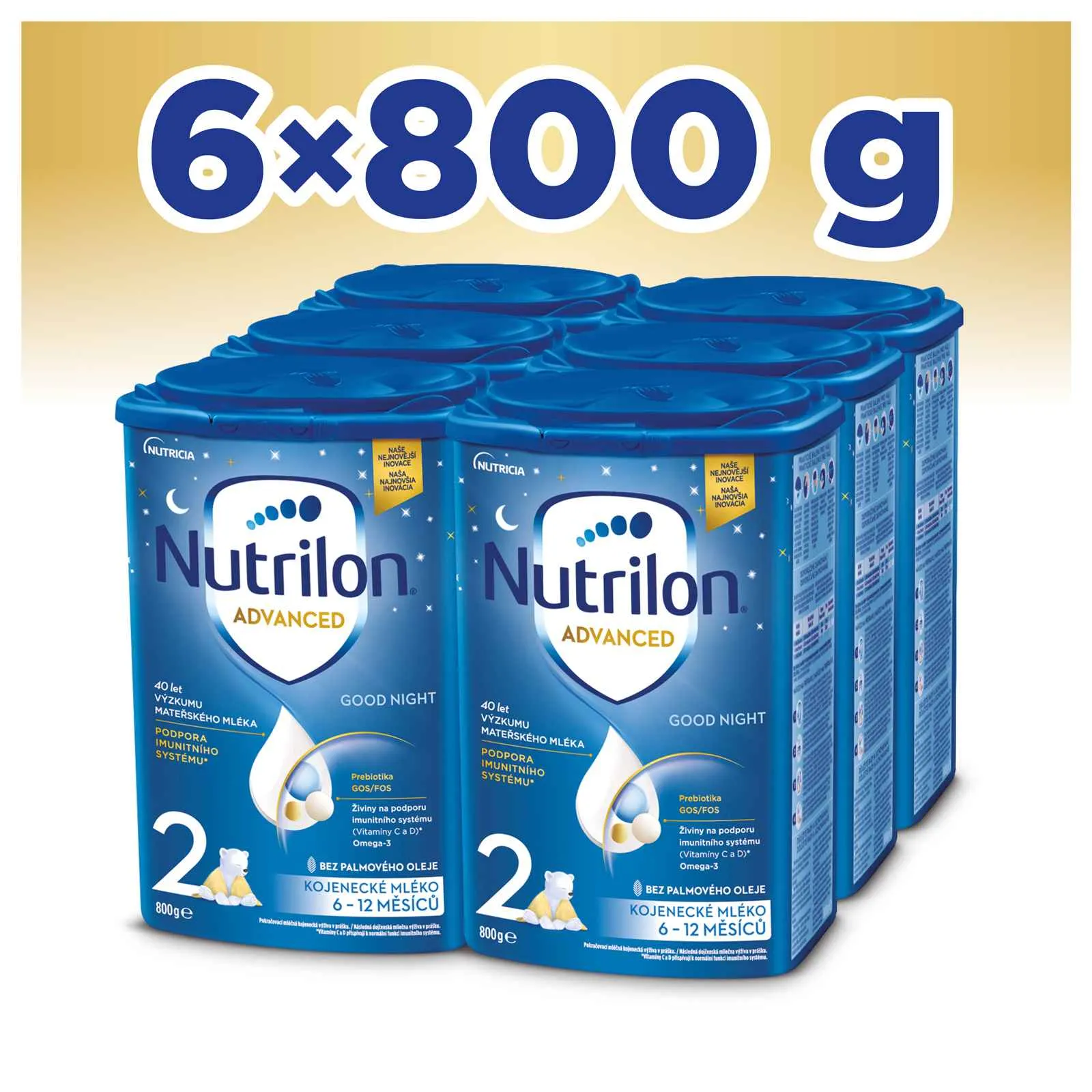 Nutrilon Advanced 2 Good Night 6×800 g, dojčenské mlieko