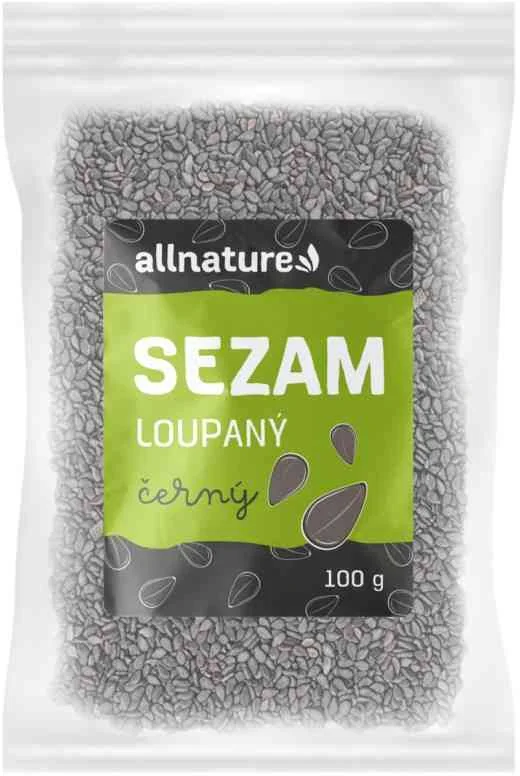Allnature Sezam čierný 1×100 g, čierný sezam