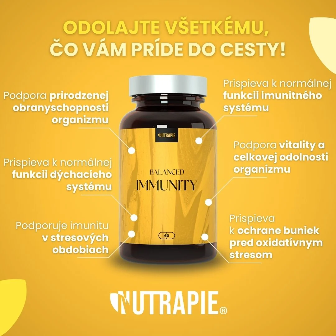 Nutrapie Balanced Immunity 1×60 kapsúl, výživový doplnok na podporu imunity