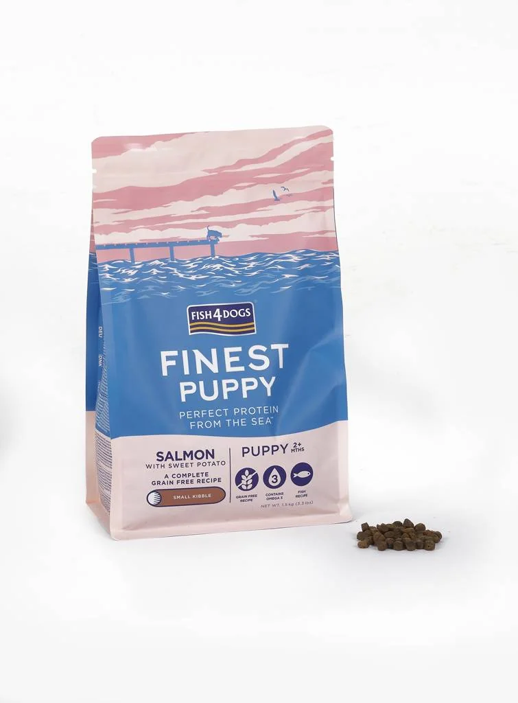 FISH4DOGS Granule malé pre šteniatka Finest losos so sladkými zemiakmi 1,5 kg, 2m+ 1×1500 g, granule pre šteniatka
