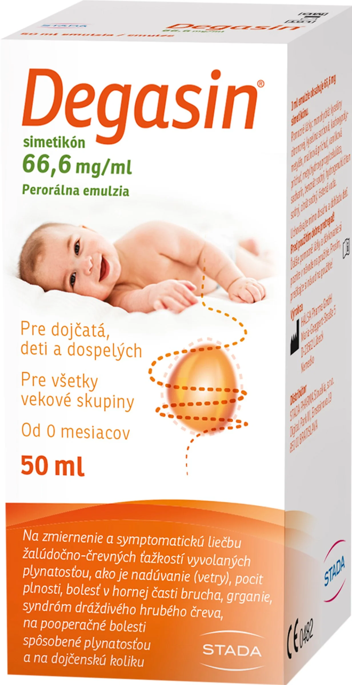 Degasin Simetikón 66,6 mg/ml 1×50 ml, perorálna emulzia