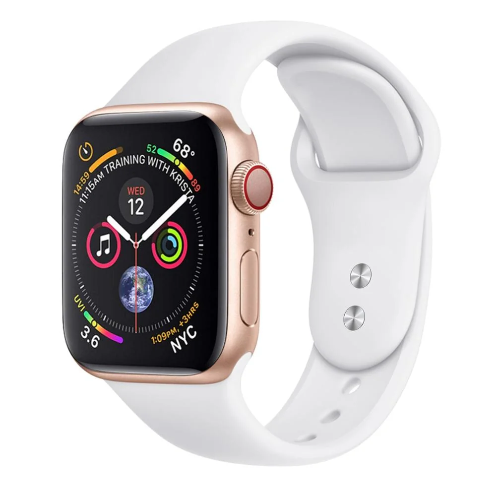 BStrap Soft Silicone remienok na Apple Watch 42/44/45mm White