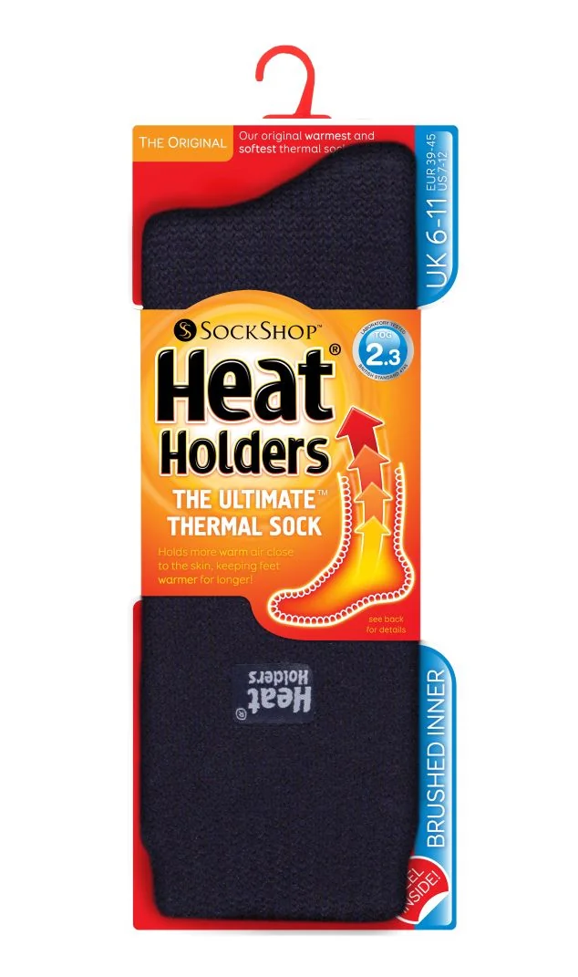 Pánske najteplejšie zimné termo ponožky Heat Holders ORIGINAL jednofarebné Modrá