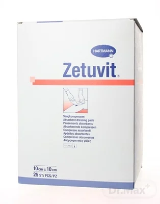 ZETUVIT kompres nasiakavý sterilný (10x10 cm) 1x25 ks