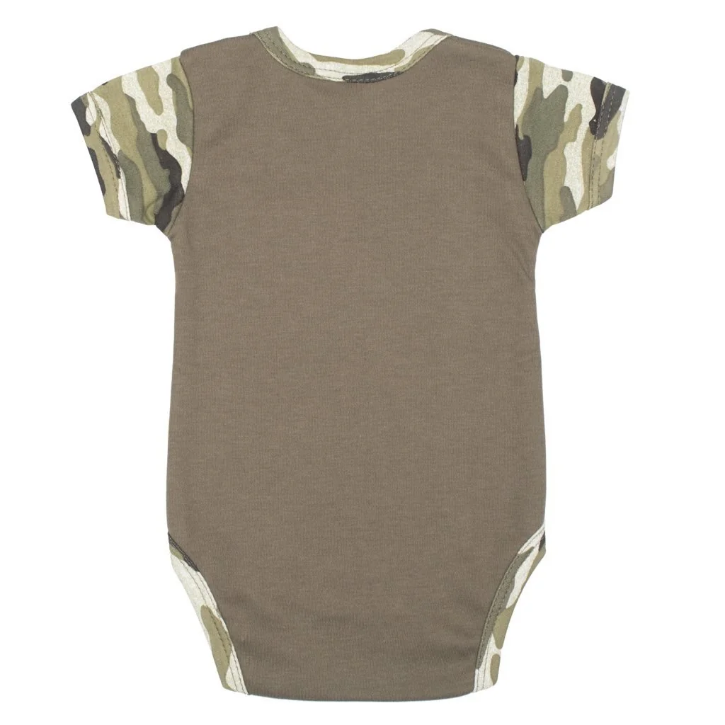 Dojčenské bavlnené body s dlhým rukávom With Love horčicivé, vel. 62 (3-6m)