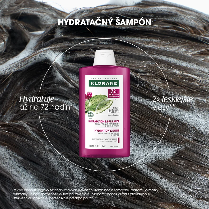 KLORANE Hydratačný ŠAMPÓN s opunciou 400 ml