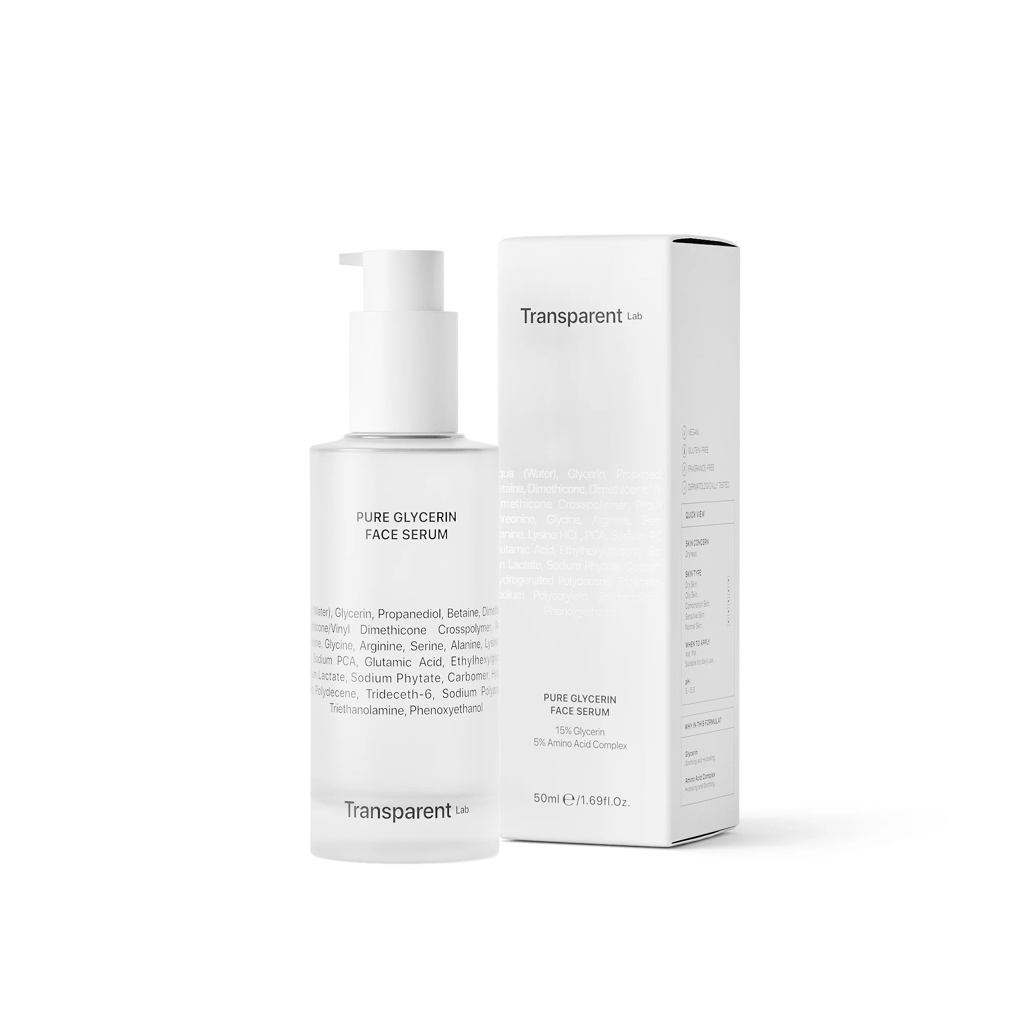 Transparent Lab PURE GLYCERIN hydratačné sérum 1×50 ml, sérum