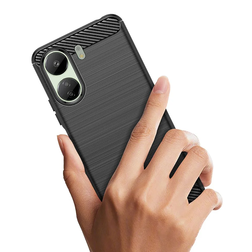 Tech-Protect Carbon kryt na Xiaomi Redmi 13C / Poco C65 čierny