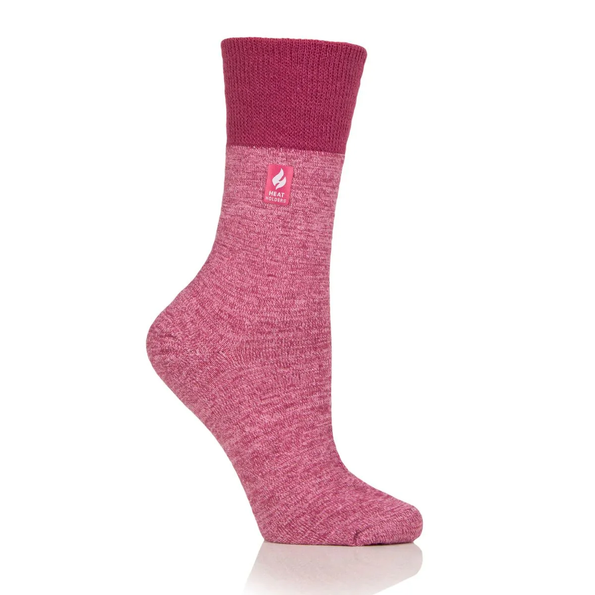 Gentle Grip & Heat Holders teplé ponožky 37-41 s voľným lemom Ružové