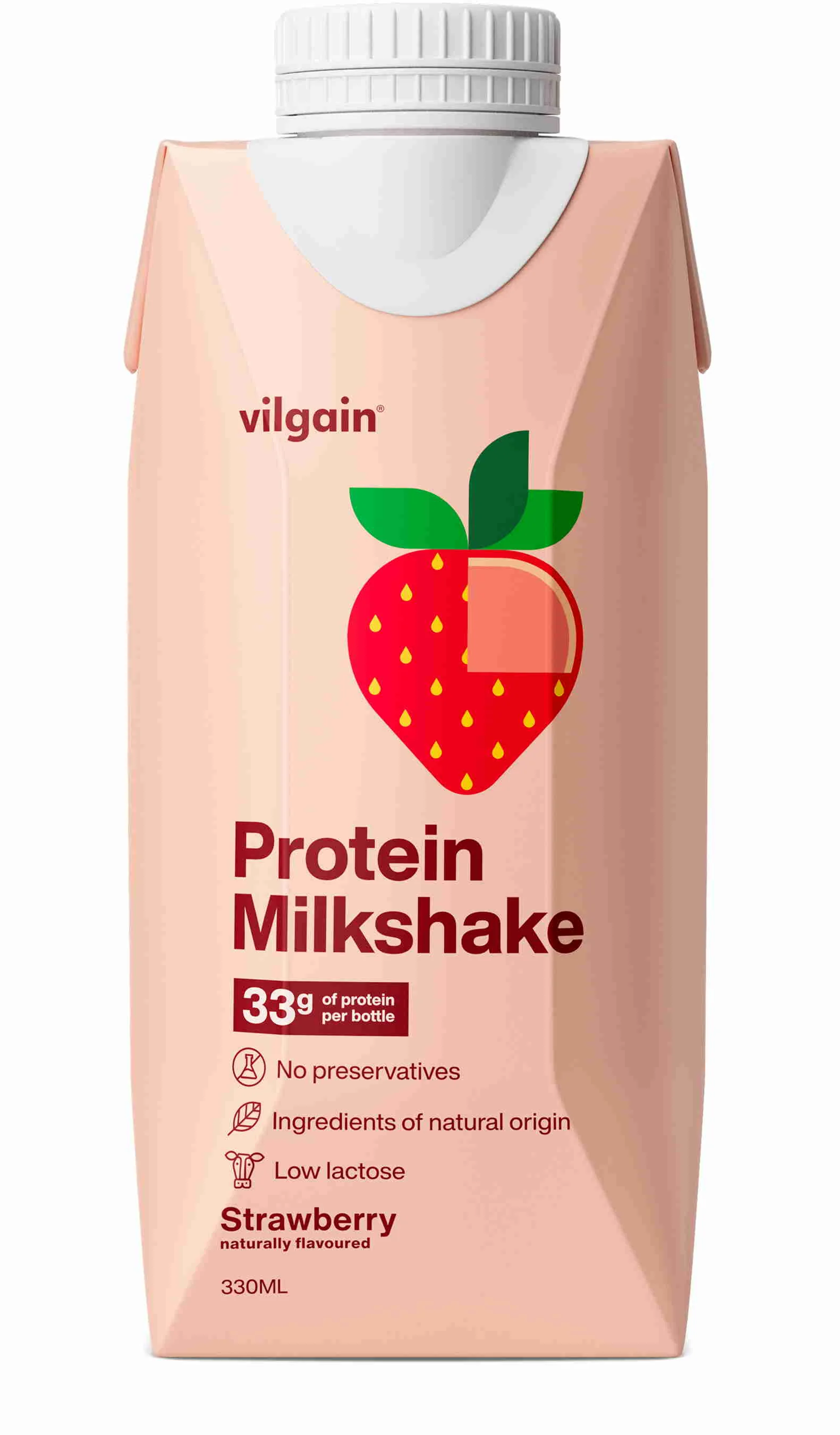 Vilgain Protein Milkshake jahoda 330 ml