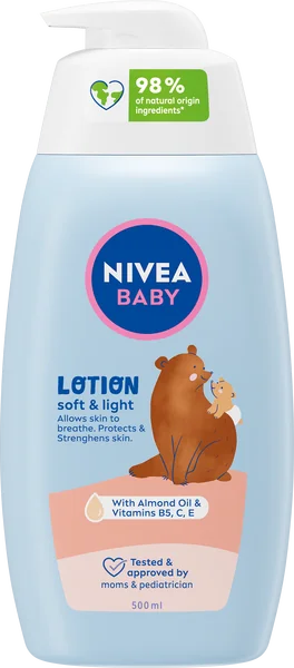 Nivea Baby Ľahké telové mlieko 1×500 ml, telové mlieko