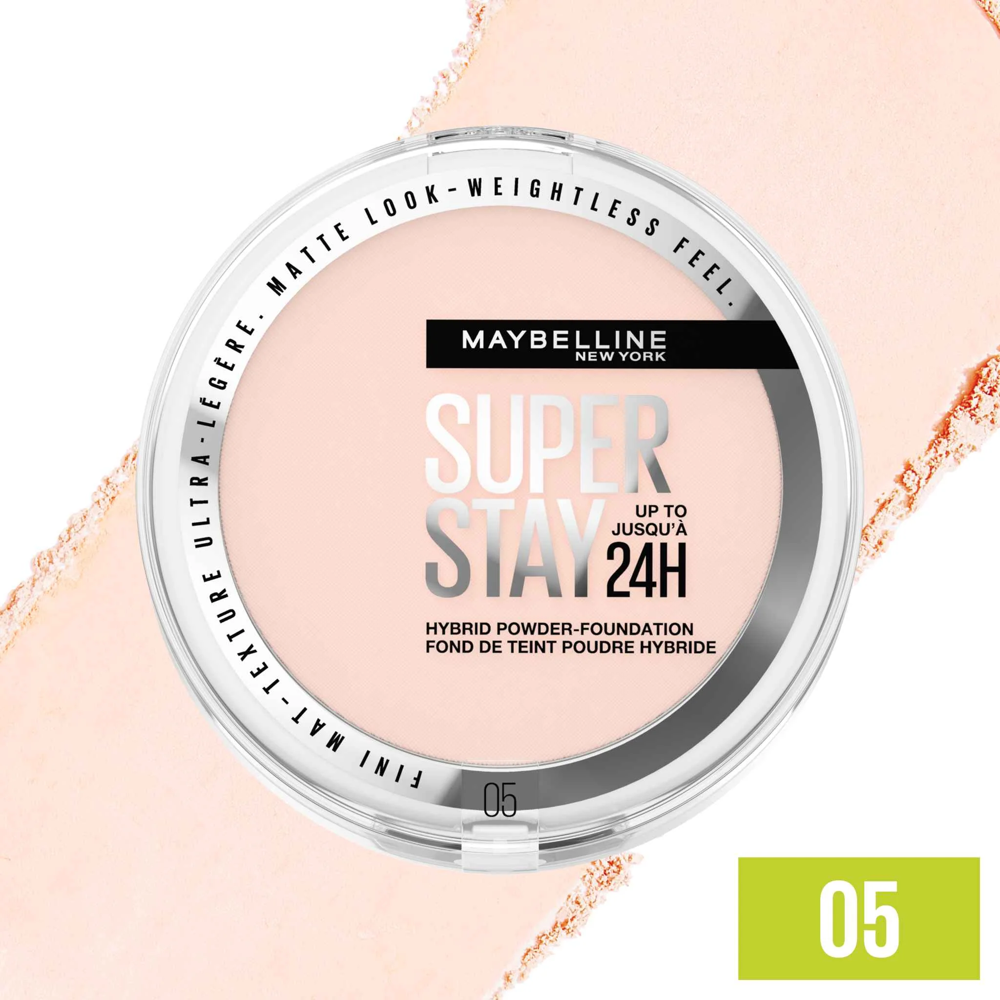 Maybelline New York SuperStay 24H Hybrid Powder-Foundation 05 make-up v púdri, 9 g 1×9 g, make-up v púdri